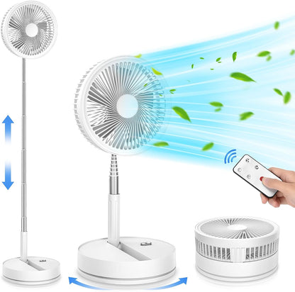 🌀Summer Promotion! 🔋 Telescopic Folding USB Charging Fan – Adjustable height, quiet operation & portable – perfect for desk, travel or outdoor use 💨