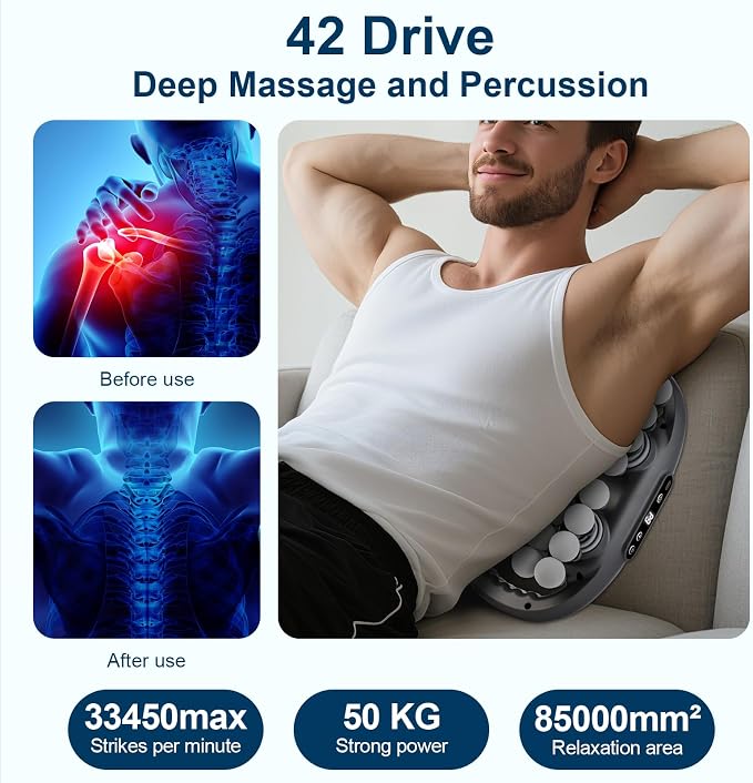 16-Head Deep Tissue Massage Gun for Muscle Recovery