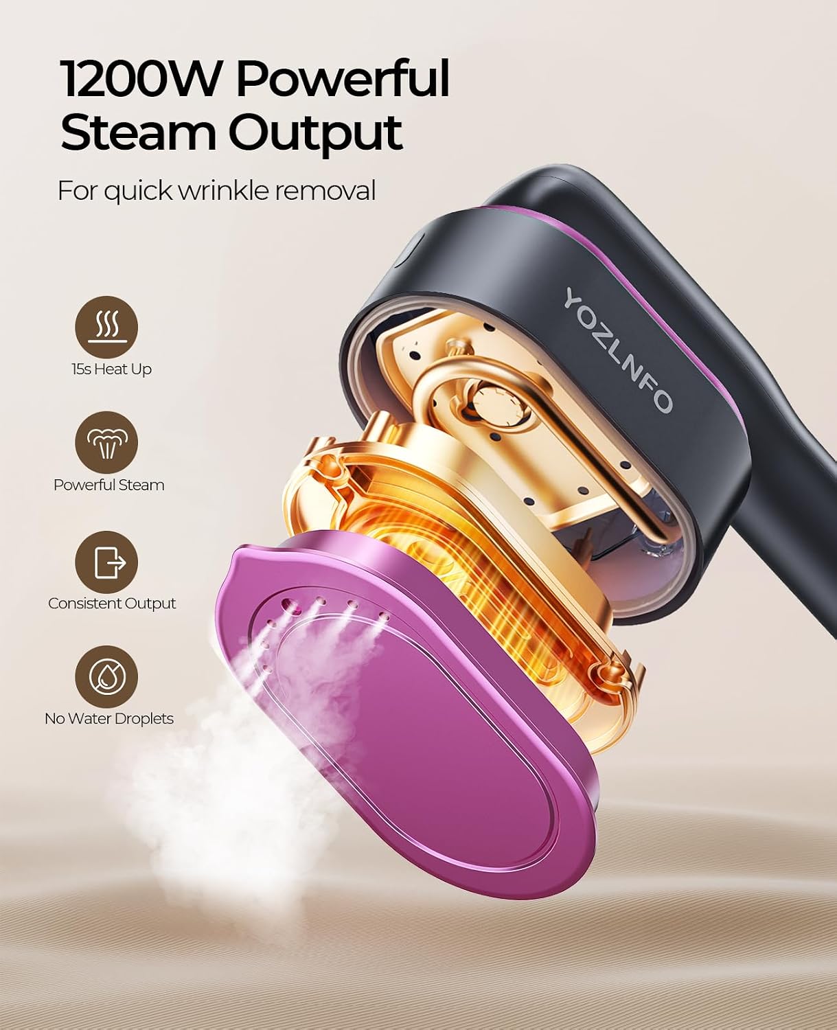 👔 1200W Travel Clothes Steamer