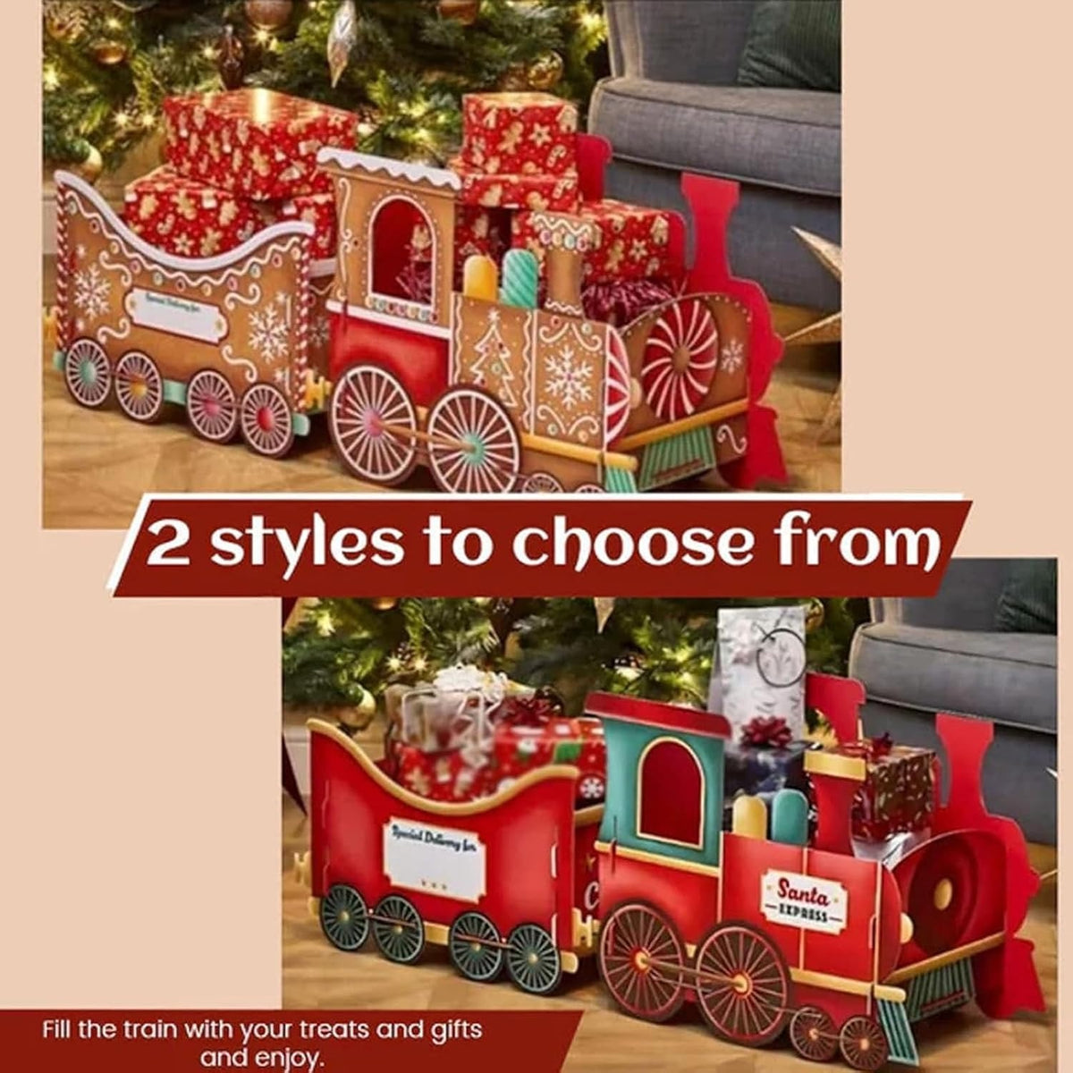 🔥Christmas Sale🎁Santa's Christmas Presents Train Gift Box — Spark Instant Holiday Wonder and Unforgettable Joy