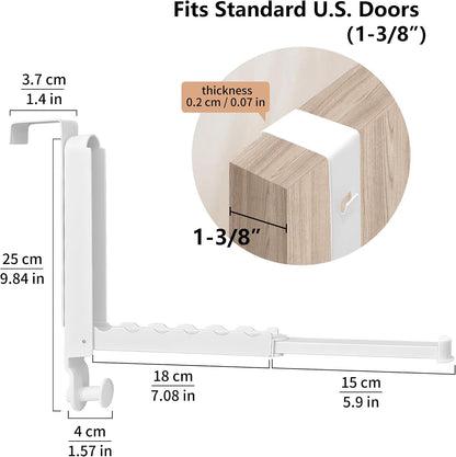 Foldable Over The Door Drying Rack,No drilling, For Laundry Bathroom Bedroom Travel