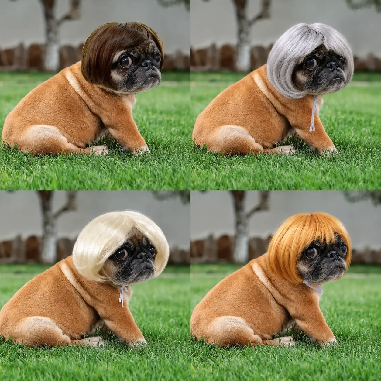 🎃HALLOWEEN SALE: SHORT HAIR WIG PET HEADBAND — FUNNY ACCESSORY FOR DOGS &amp; CATS!🎃