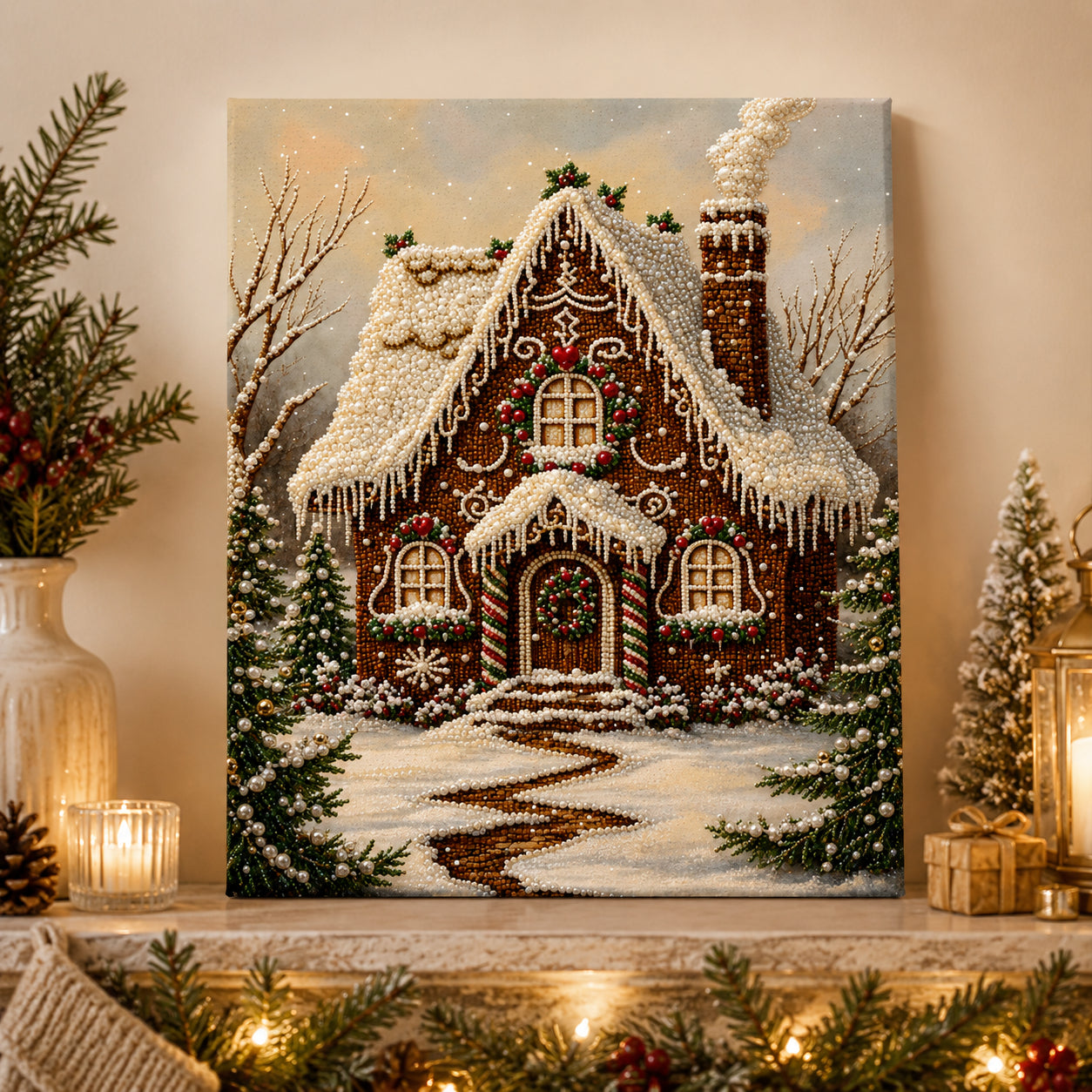 3D Christmas Pearl Art DIY Canvas Kit