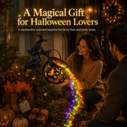 🔥Buy 2 Free Shipping🎃Halloween Witch Cauldron Garden Light