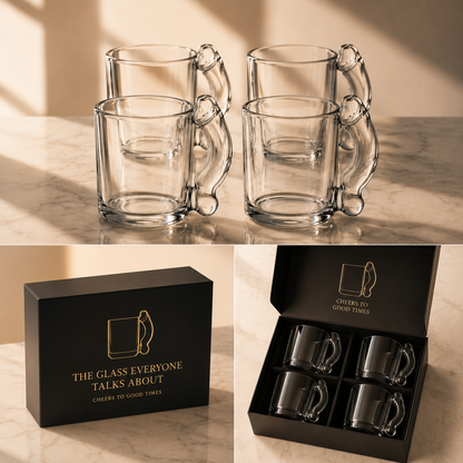 🍻 The Glass Everyone Talks About™ Funny D Handle Glass Mug 😂