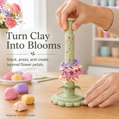 🌷Modular Clay Bloom Maker with 9 Shaping Sleeves🎨