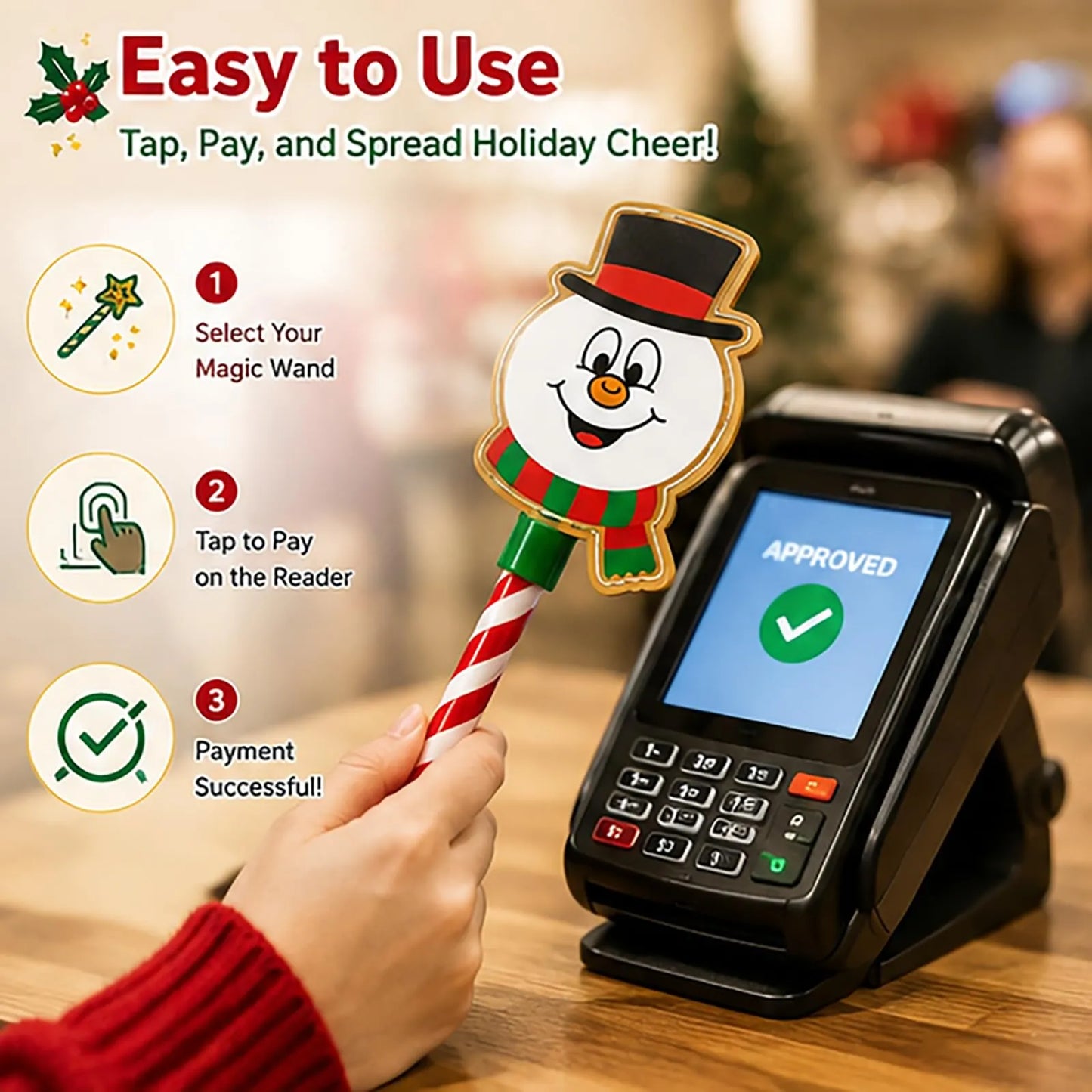 Christmas Payment Wand 🎄 Turn Every Tap Into Holiday Magic ✨