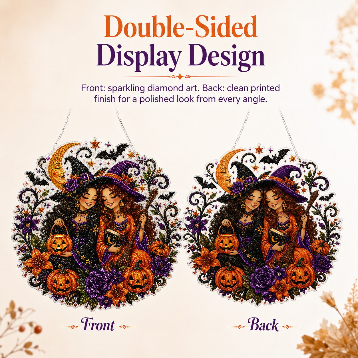 🎃🍂 DIY Rustic Harvest Pumpkin Diamond Art Window Suncatcher