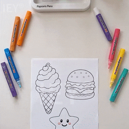 🔥Last Day Sela 🖍️🎁🔮Magic Pen – Draw 3D with one stroke!🎄 DIY Bubble Popcorn Drawing Pens🔥🪄