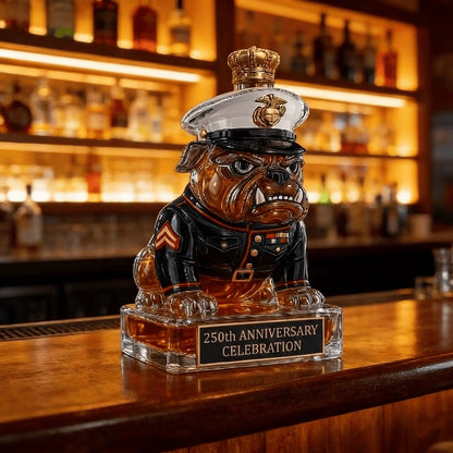 🔥🔥🔥250th Anniversary Military-Inspired Bulldog Whiskey Decanter Set