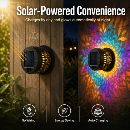 Mandala Solar Wall Lamp – Magical Patio Night Ambience