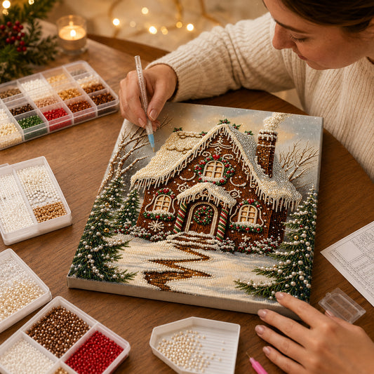 3D Christmas Pearl Art DIY Canvas Kit