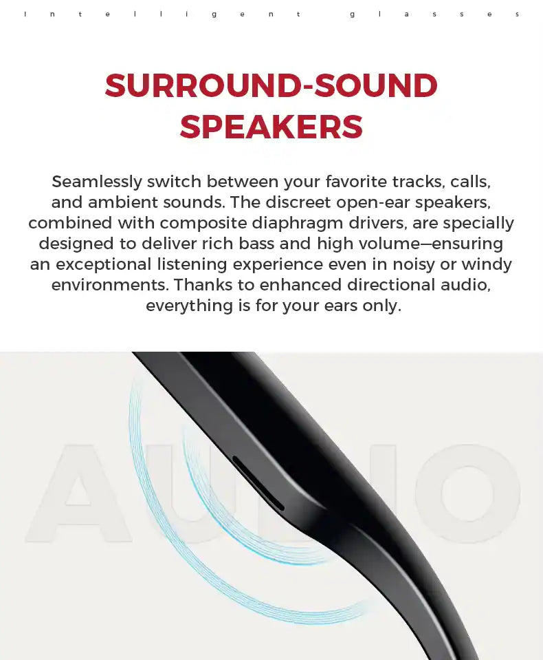 🔥LAST DAY 57% OFF - AI Vision Smart Glasses™—Real-time Translation, Camera, Music, and AI Assistant