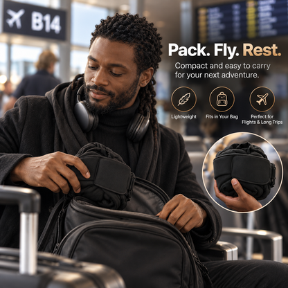 ✈️ 3-in-1 Travel Sleep Support – Block Light, Support Your Head & Rest More Comfortably