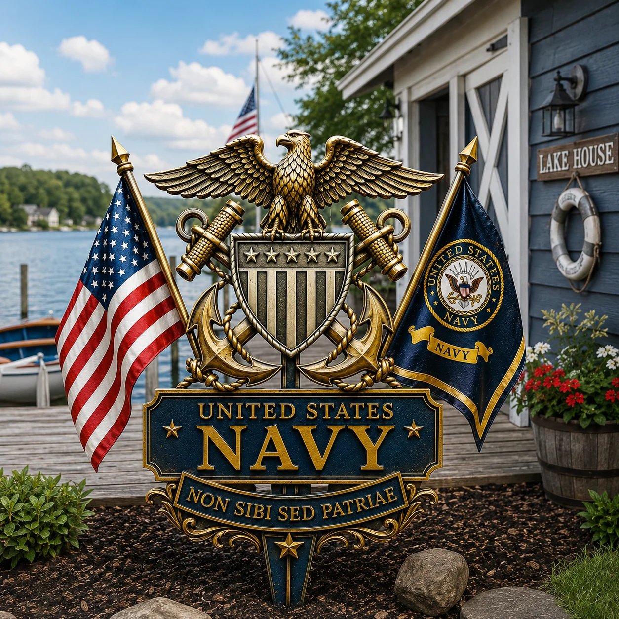 🔥US Military Branch Tribute Garden Stake Collection