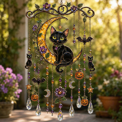 🎃Halloween Glass Suncatcher Wind Chime