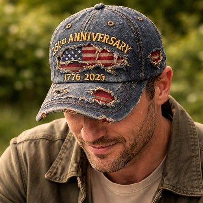 🧢USA 250th Anniversary Hat 1776-2026, American Flag Independence Day Cap