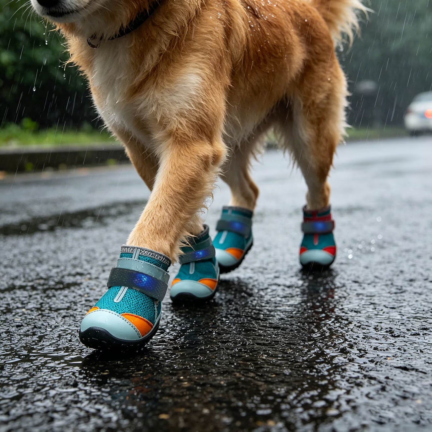 Dog Shoes with Built-in Lights