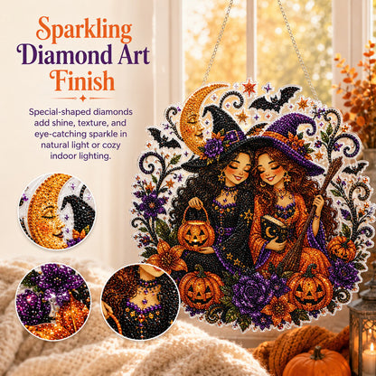 🎃🍂 DIY Rustic Harvest Pumpkin Diamond Art Window Suncatcher