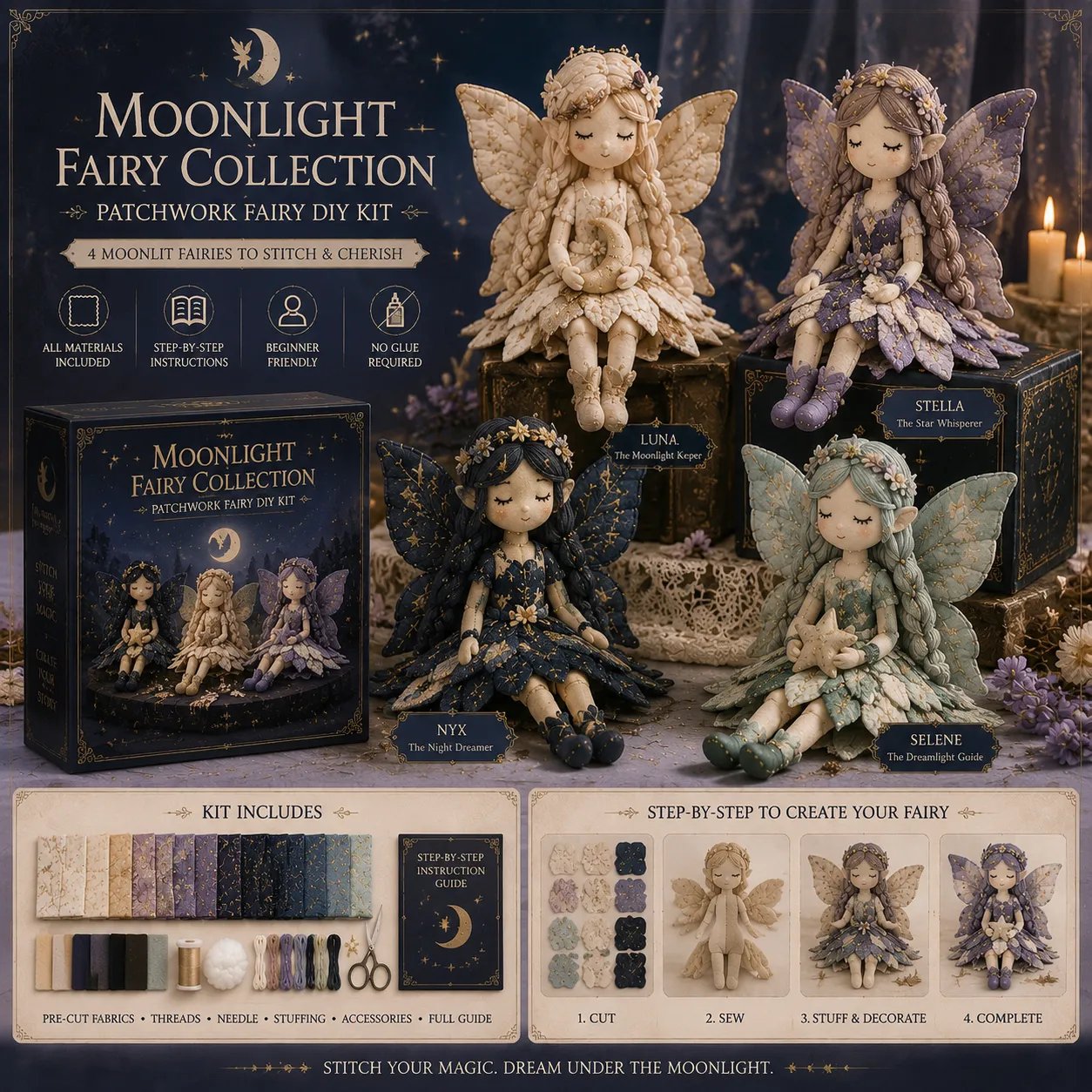 🔥Buy 2 Free Shipping - 🧵Fairy Patchwork DIY Collection