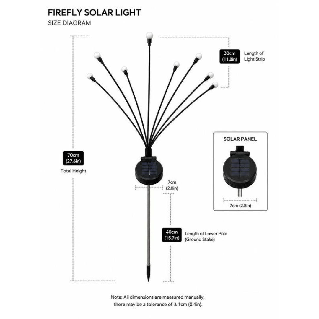 🐝✨8 LED Solar Powered Firefly Light - IPS65 Waterproof