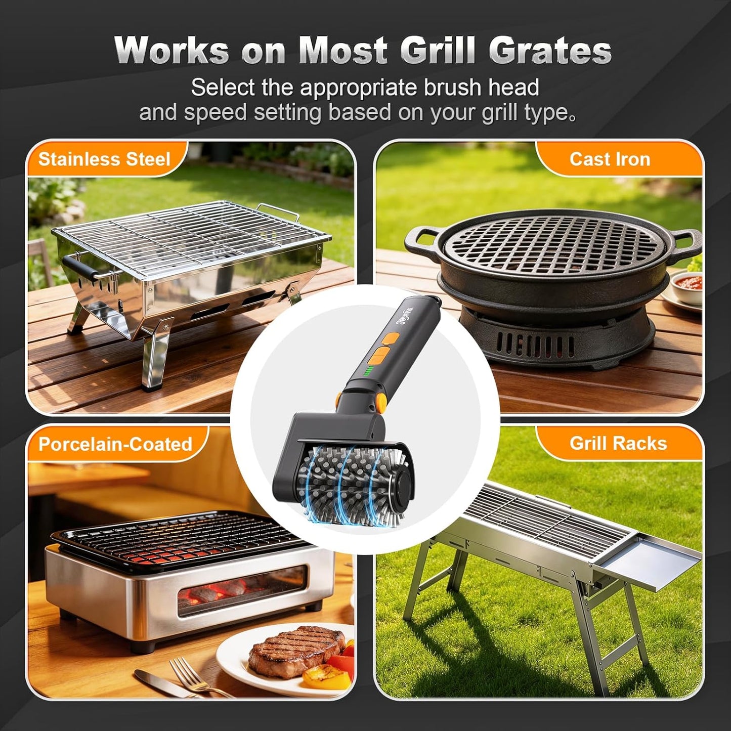 GrillMaster Pro™ Electric Grill Brush – Make Cleanup The Easiest Part Of BBQ