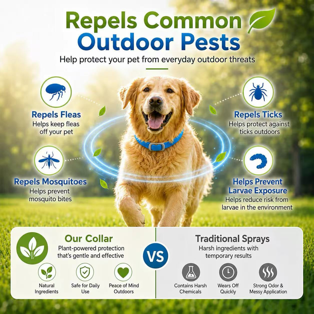 🐾Natural Essential Oil Pet Pest Repellent Collar