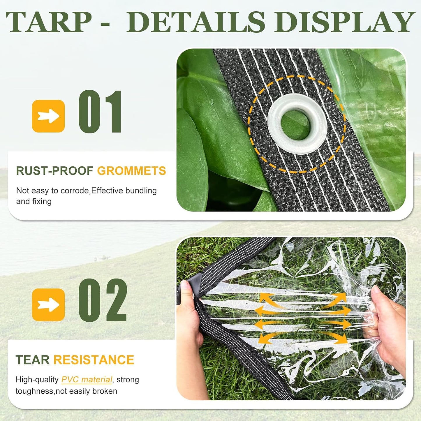 🌧️ ClearShield All Weather Tarp | Protect Your Space Without Blocking the View🏡