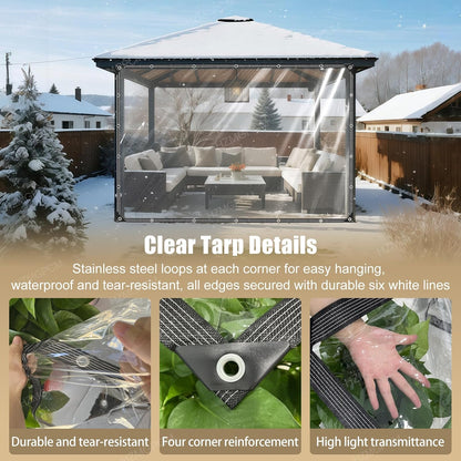 🌧️ ClearShield All Weather Tarp | Protect Your Space Without Blocking the View🏡