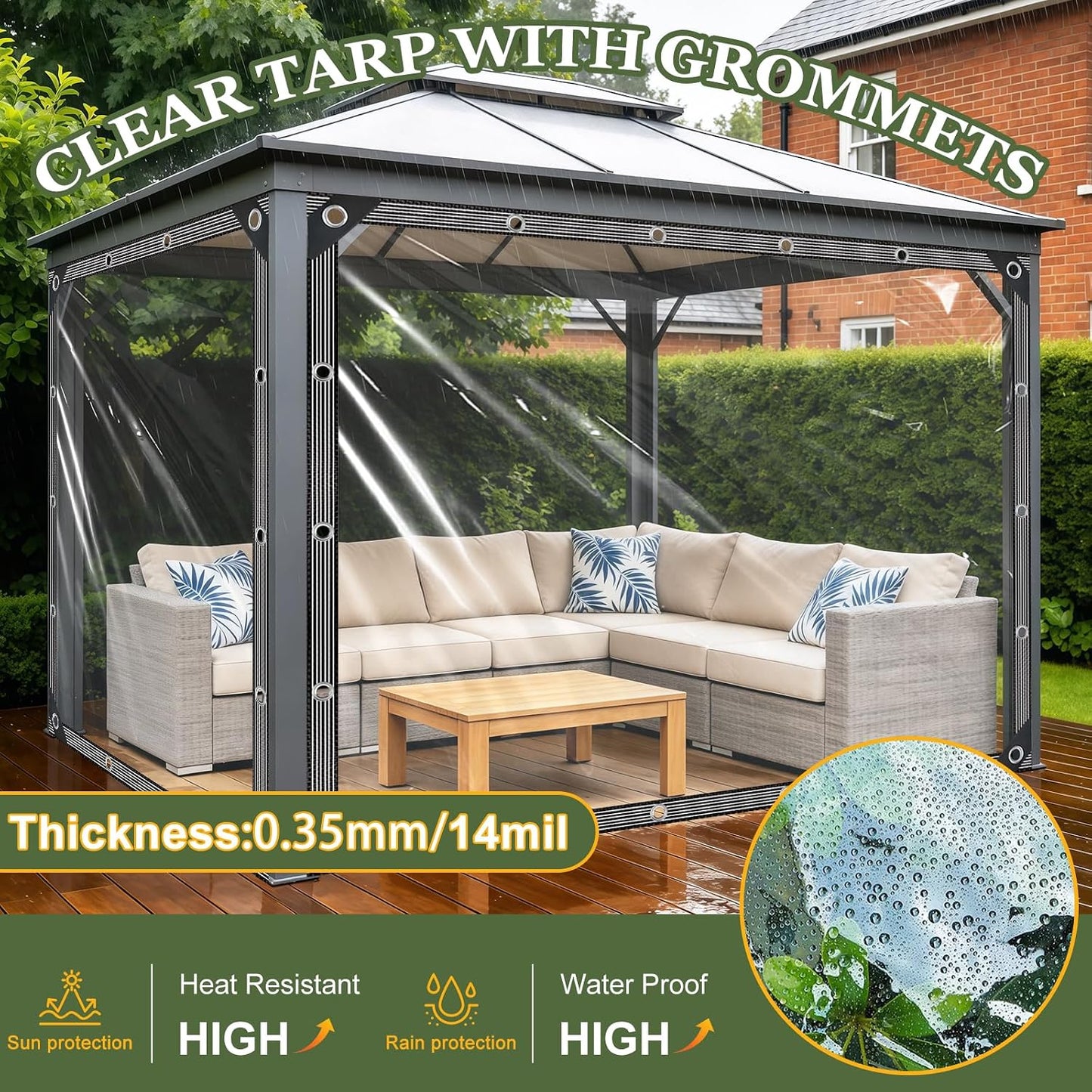 🌧️ ClearShield All Weather Tarp | Protect Your Space Without Blocking the View🏡