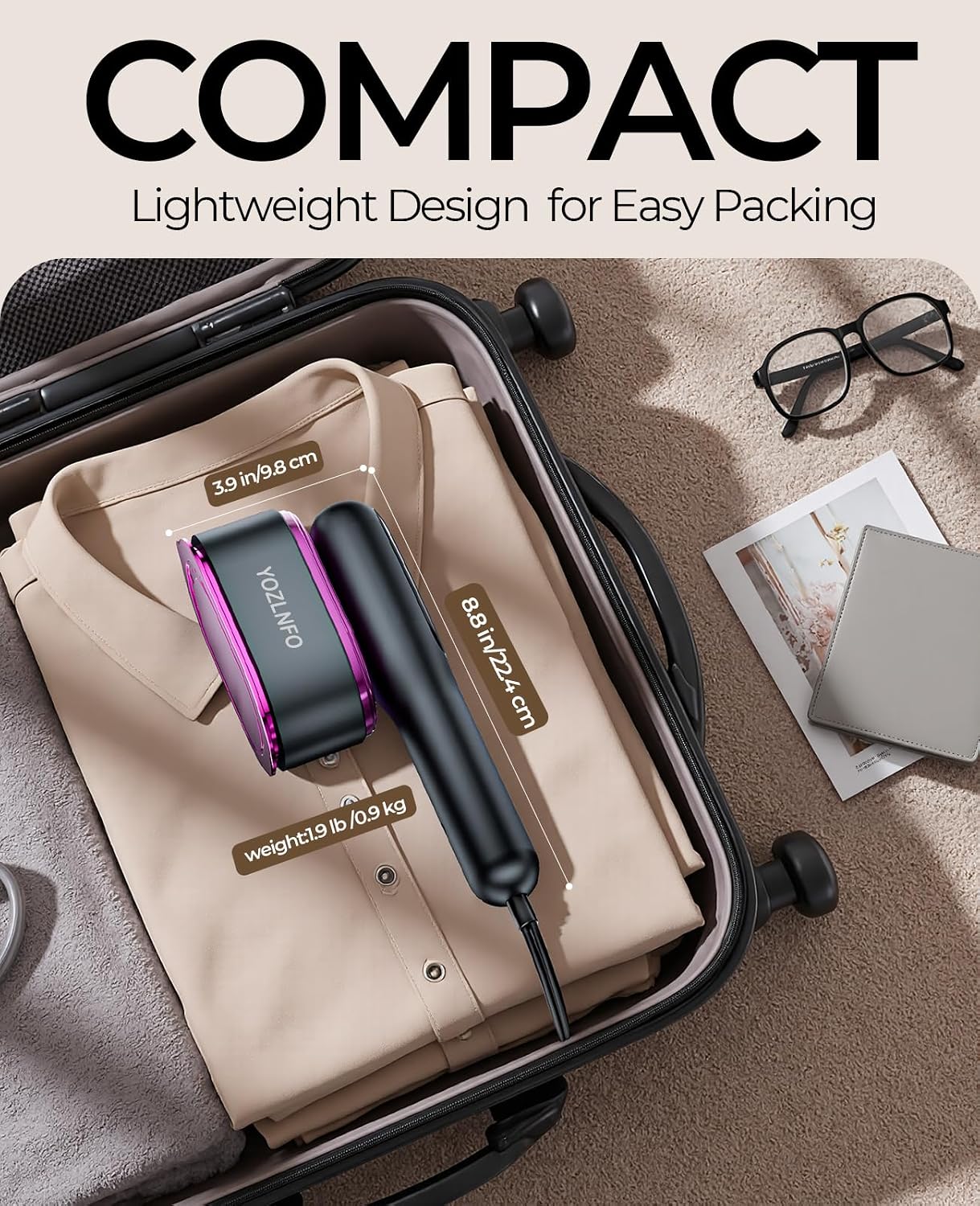 👔 1200W Travel Clothes Steamer