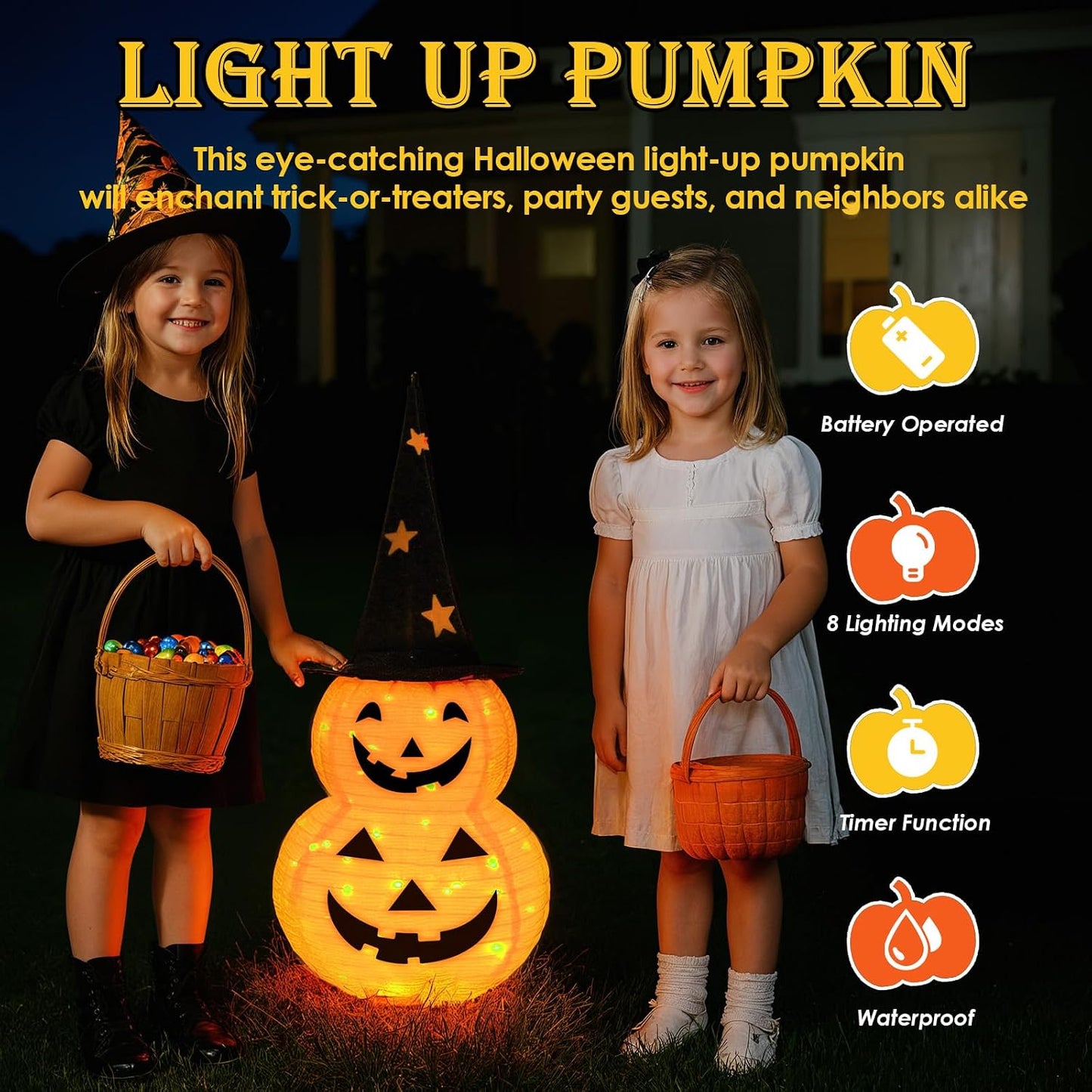 🎃 5FT Light-Up Halloween Pop-Up | Big Spooky Fun in Seconds