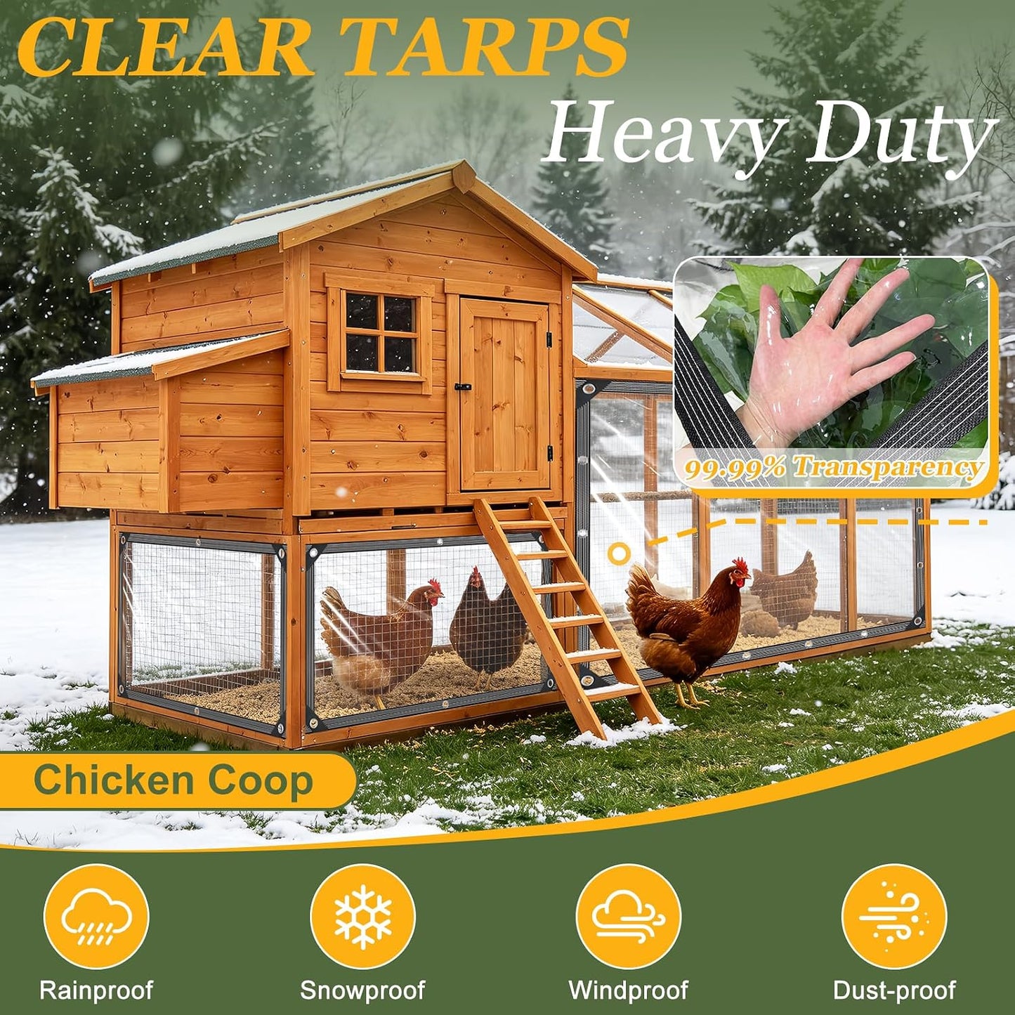 🌧️ ClearShield All Weather Tarp | Protect Your Space Without Blocking the View🏡