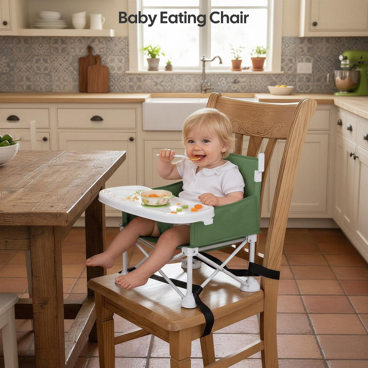 👶 Portable Baby Travel Seat | Feed Anywhere, Fold in Seconds