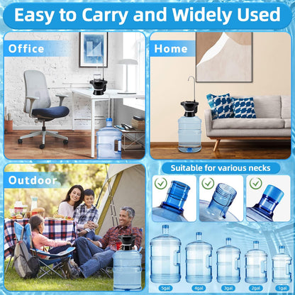 USB Electric Water Dispenser Pump for 5-Gallon Bottles, Portable Auto-Flow