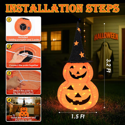 🎃 5FT Light-Up Halloween Pop-Up | Big Spooky Fun in Seconds