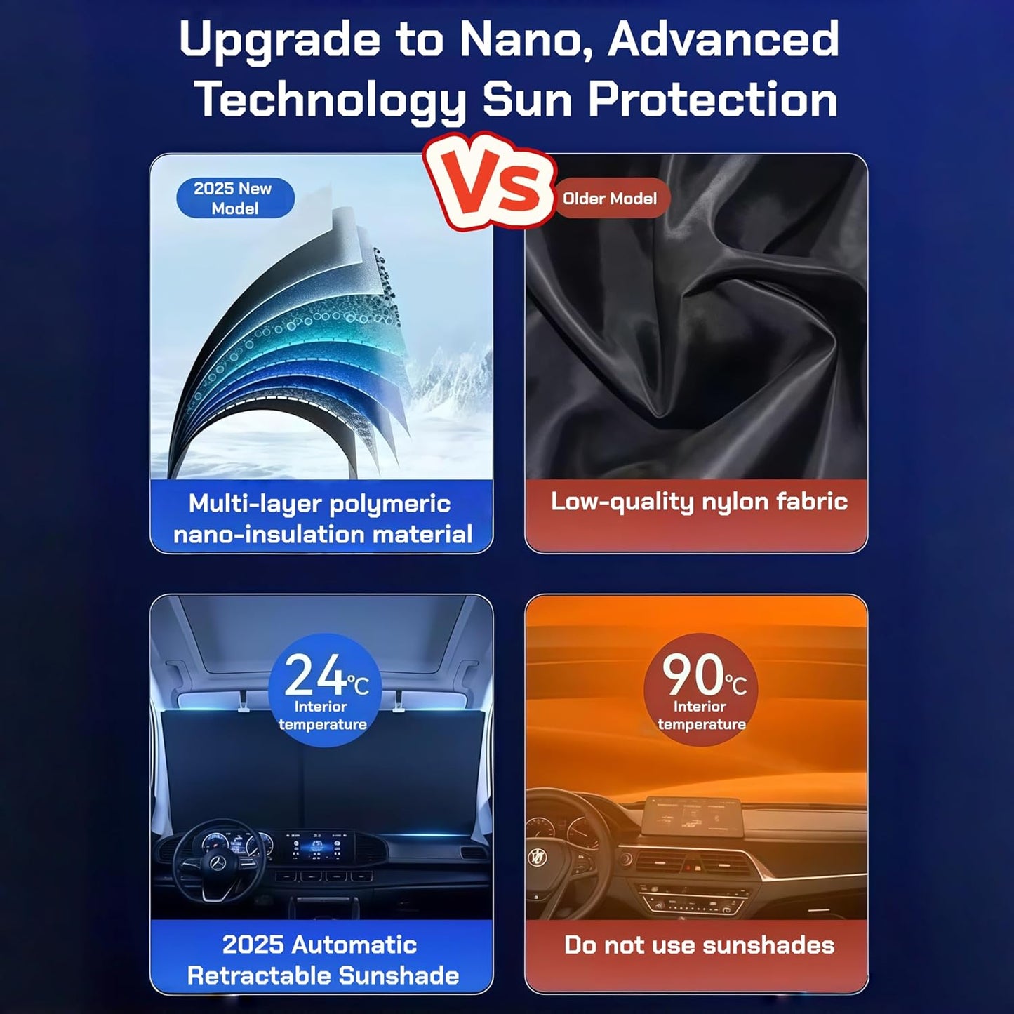 🚗☀️ VALORS™ AUTO RETRACTABLE WINDSHIELD SUN SHADE