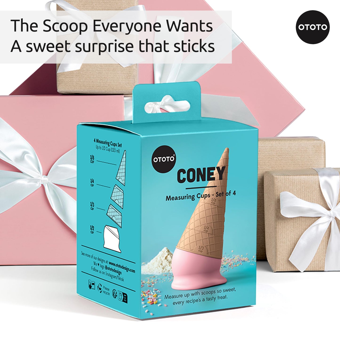 Ice Cream Measuring Cups Set