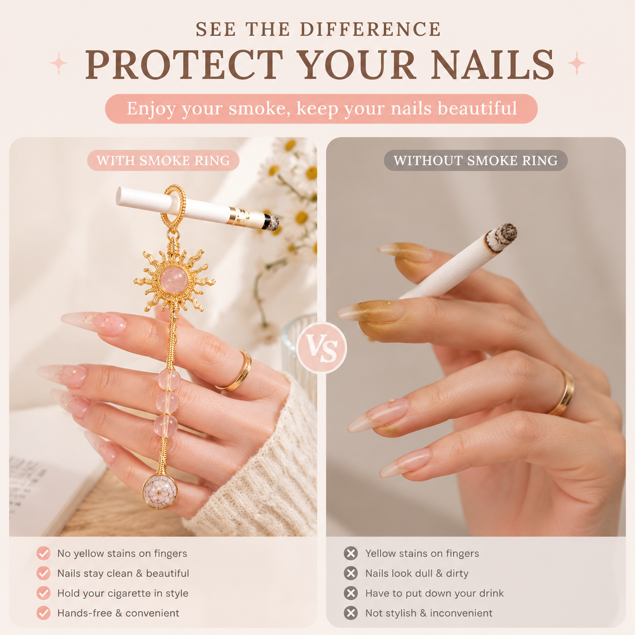 💅 The Long Nail Smoking Ring™ – Keep Your Nails Beautiful While You Enjoy Every Moment