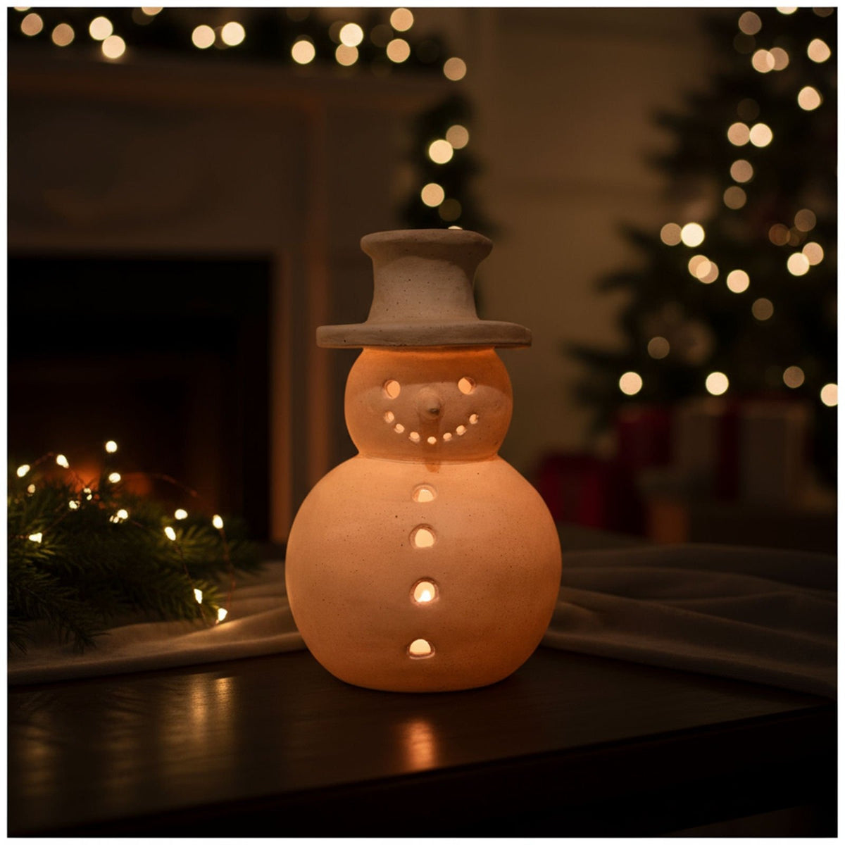 🔥Christmas Sale🎁Christmas Handmade Terracotta Snowman Figurines
