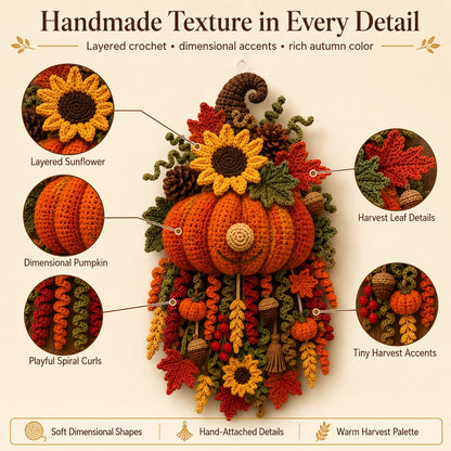 🎃Halloween Early Bird Special Sale 🧶 DIY Seasonal 3D Crochet Door Hanger Kit Collection | ⏳Coordinated Yarn, Filling, Accessories & Step-by-Step Instructions Included 💕