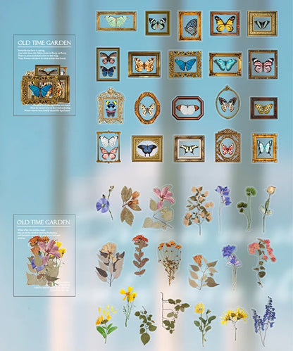 🎁240 Pcs Memory Garden Series PET Stickers Set