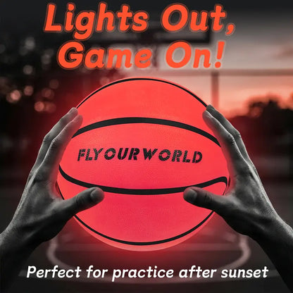 🏀💡 LIGHT UP LED BASKETBALL – GLOW IN THE DARK SIZE 7