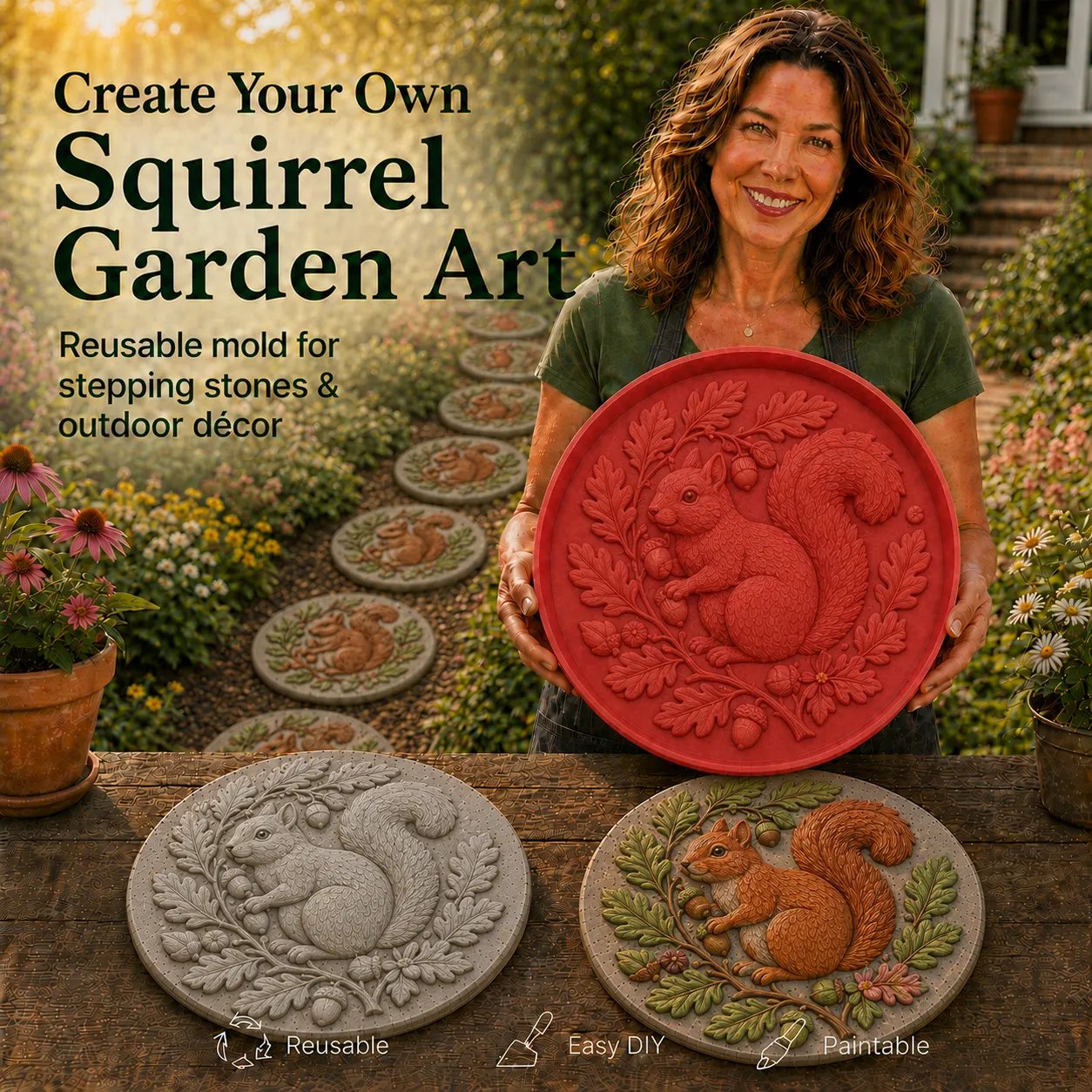 💥 Last-Day Sale - Garden Art Stepping Stone Mold