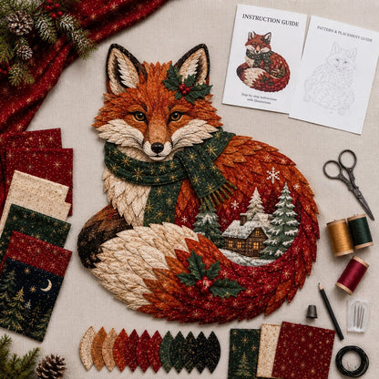 🎄🎅Christmas Woodland Wildlife DIY Patchwork Kit – ✨Create a Festive Handmade Keepsake (📦Buy 2 Free Shipping)