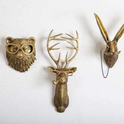 🔥Christmas Sale🎁Eric + Eloise Animal Wall-Mounted Decor Collection ：A Captivating Animal Wall Decor Collection 🦌🐻🦊