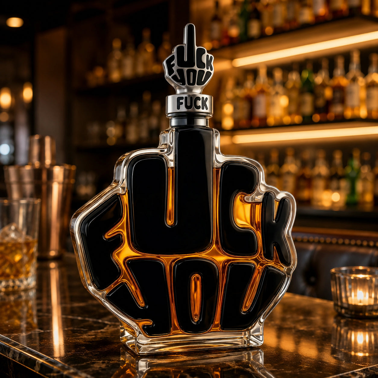 🍾Novelty Middle Finger Whiskey Decanter Set