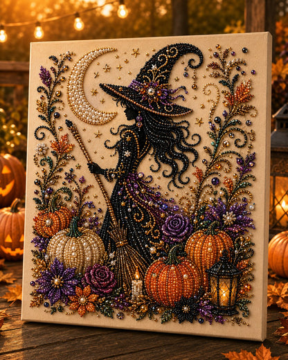💥 Last Day 49% OFF – 👻✨ Halloween Pearl Art DIY Kit – Turn Tiny Pearls into Spooky-Cute Magic
