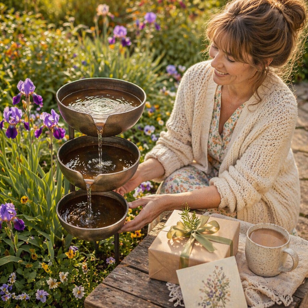 🌿🐦Bring Life Back To Your Garden – Peaceful Cascading Rain Catcher Bird Bath For Welcoming Garden Wildlife🌿🐦