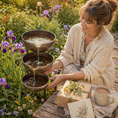 🌿🐦Bring Life Back To Your Garden – Peaceful Cascading Rain Catcher Bird Bath For Welcoming Garden Wildlife🌿🐦